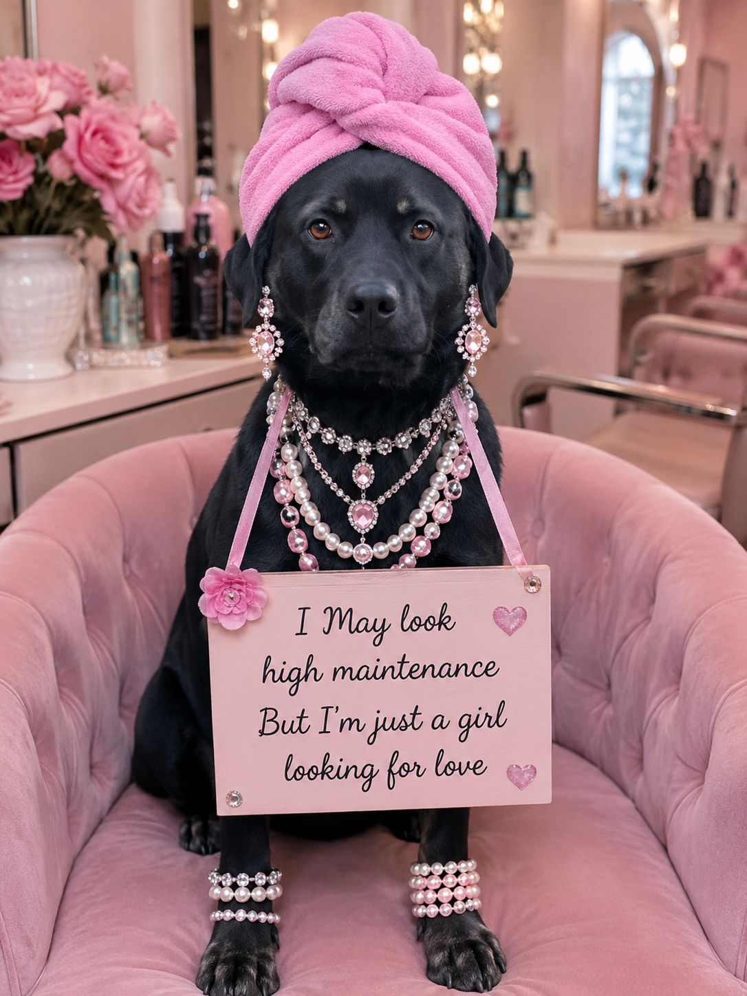 Female lab still waiting for a loving home. Love people 