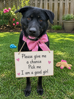 Black lab border collie female picture 1